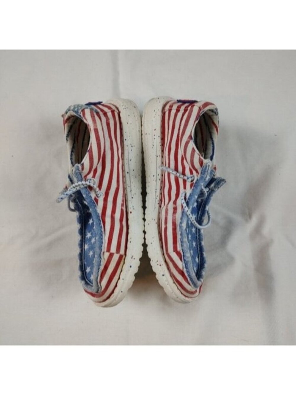 Hey Dude Wally Youth Stars n Stripes Shoes K12 - Picture 4 of 9